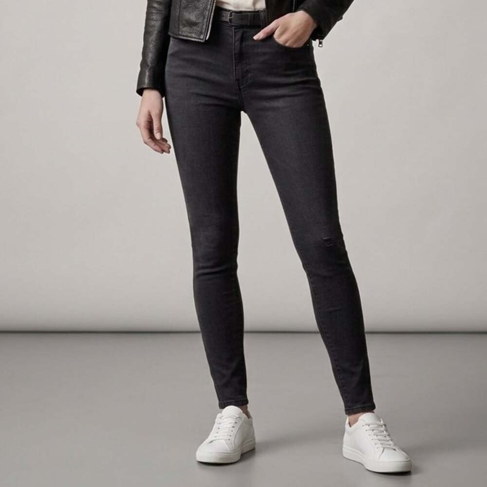 Hudson Jeans Blair Super Skinny High Rise Black Denim Pants Size 30